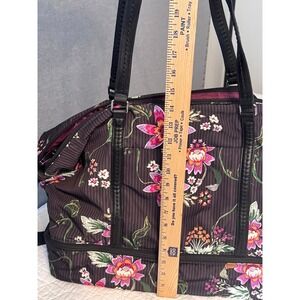 Vera Bradley Airy Floral‎ Midtown Travel Bag has a luggage tag accessory